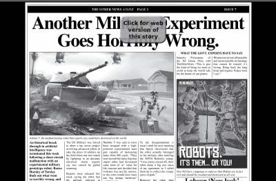 The flash form of the newspaper articles linked to the HTML versions.